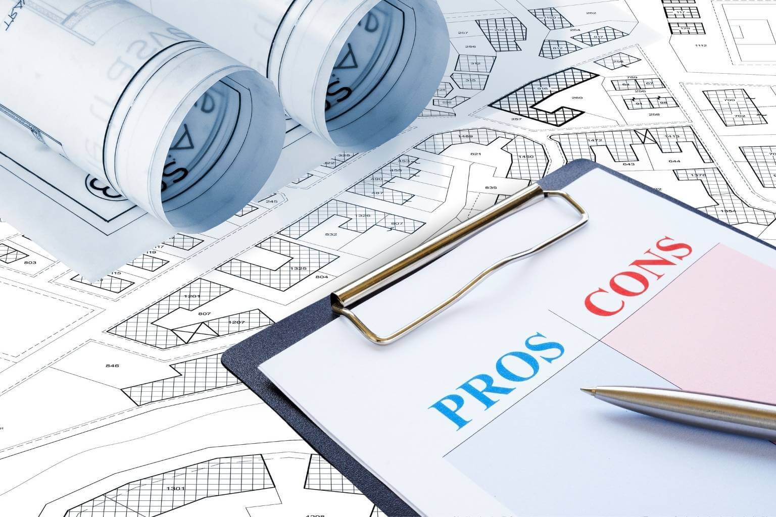 Flag lot pros and cons over site blueprint