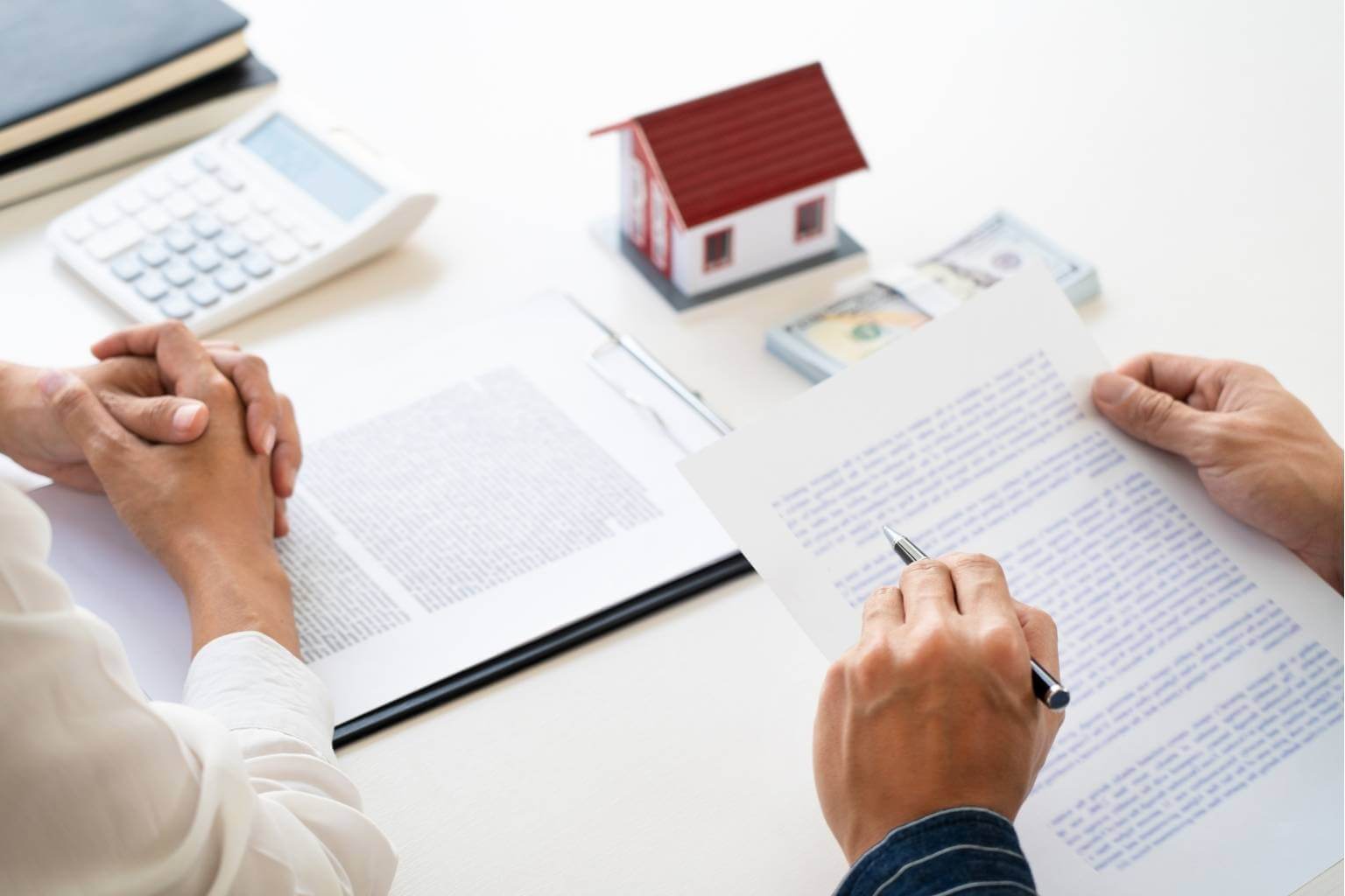 reviewing house purchase paperwork