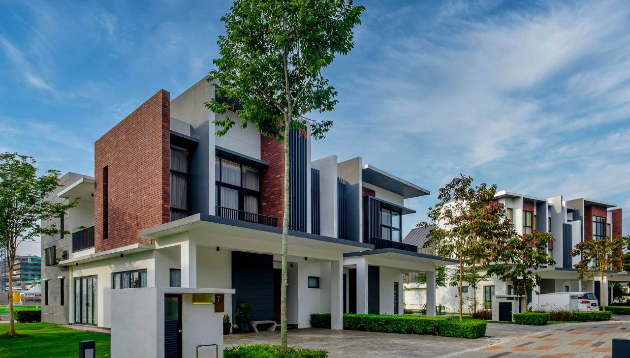 modern duplex house exterior