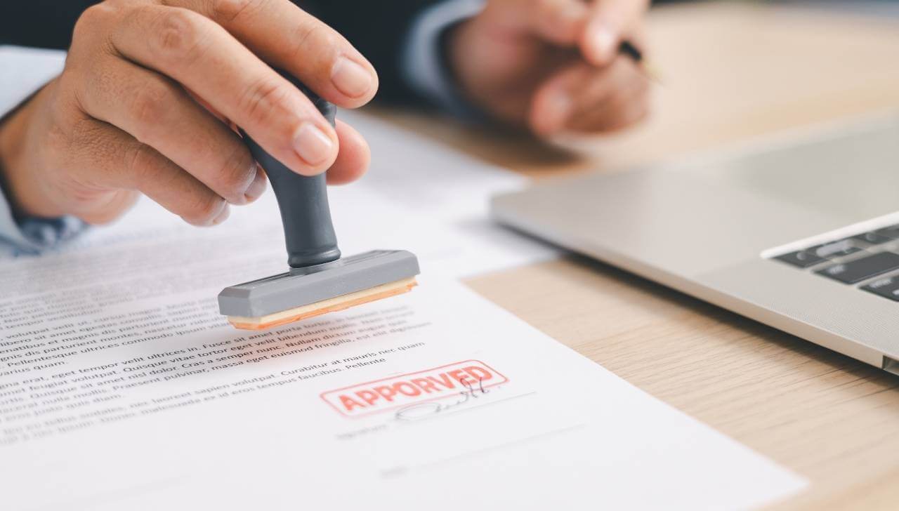 conditional approval stamp on documents